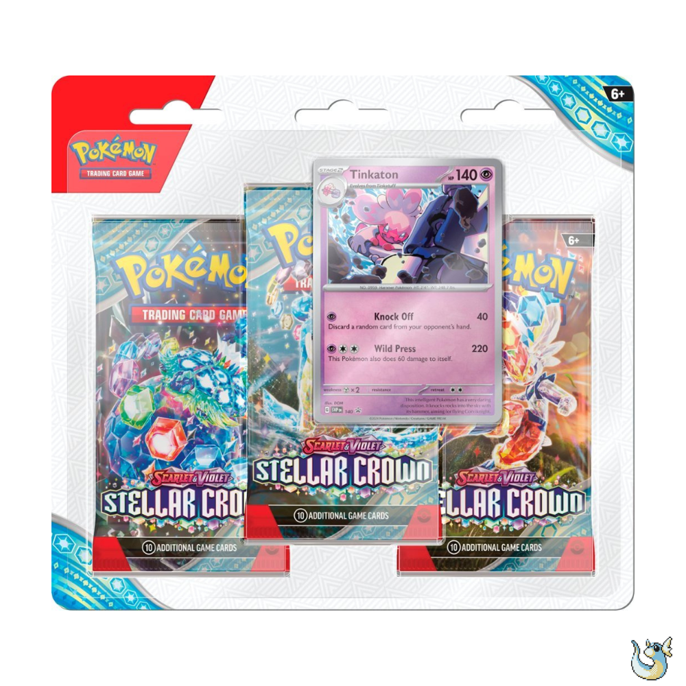 Pokemon Scarlet & Violet Stellar Crown - 3-Pack Blister