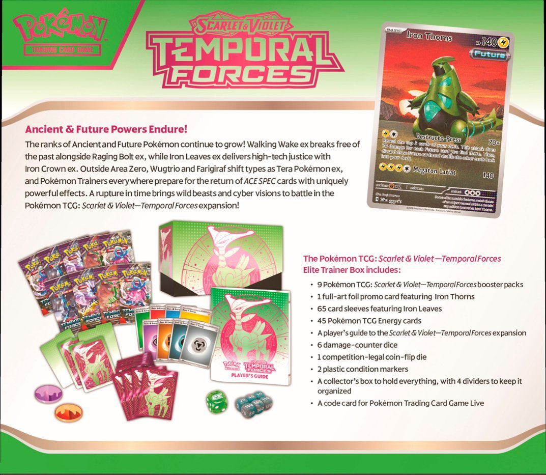 Pokemon Scarlet & Violet Temporal Forces - Elite Trainer Box