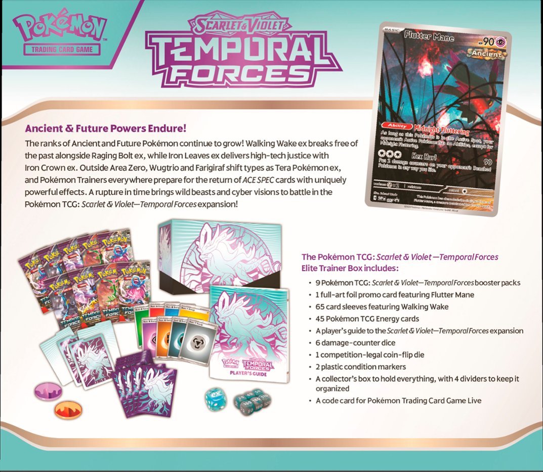 Pokemon Scarlet & Violet Temporal Forces - Elite Trainer Box